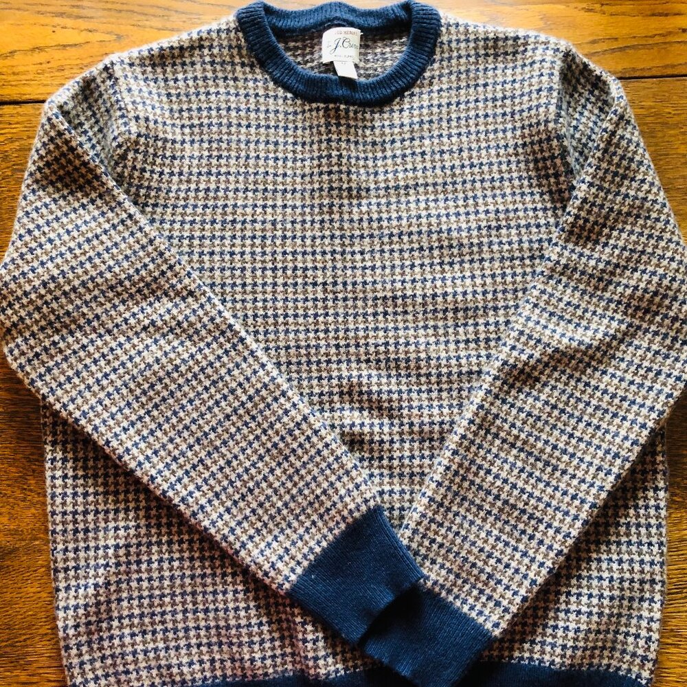 J. Crew Men's Classic Wool Blend Patterned Sweater